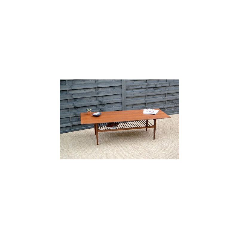 Coffee table in teak and rosewood, Ib KOFOD-LARSEN - 1960s