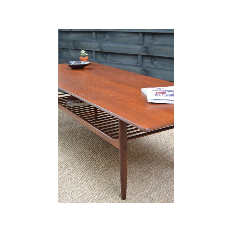 Coffee table in teak and rosewood, Ib KOFOD-LARSEN - 1960s