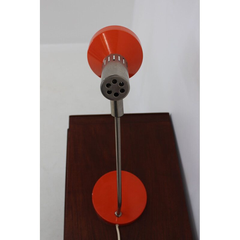 Vintage oranje tafellamp Duitsland 1960