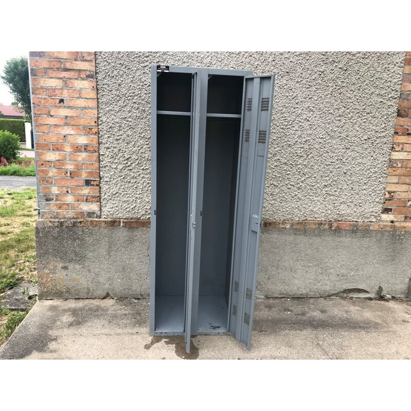 Vintage wardrobe Industrial metal wardrobe 2 doors