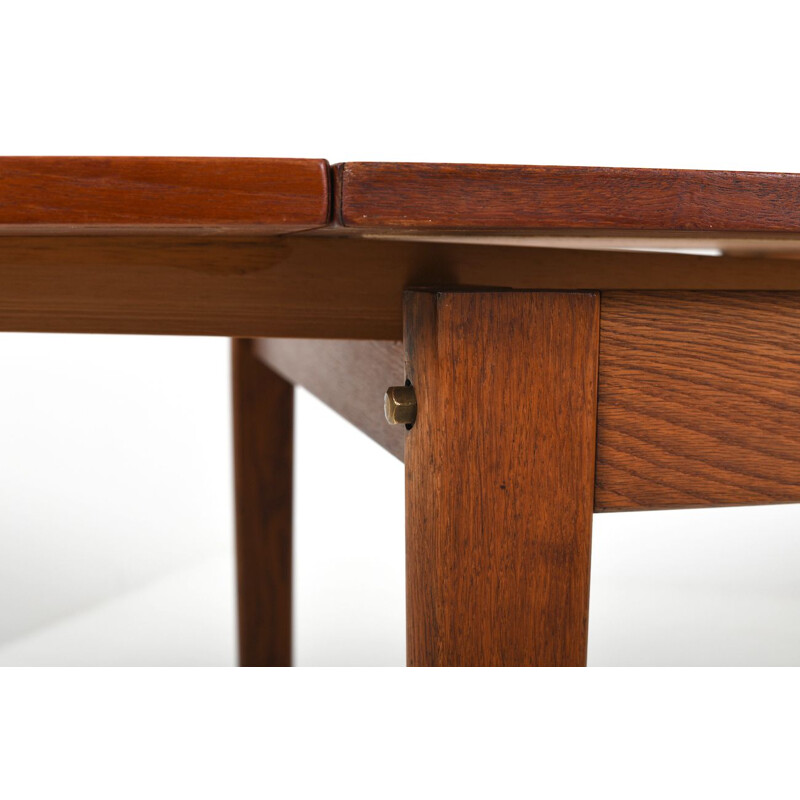 Vintage extendable Dining Table in Teak & Oak by FDB Old Børge Mogensen