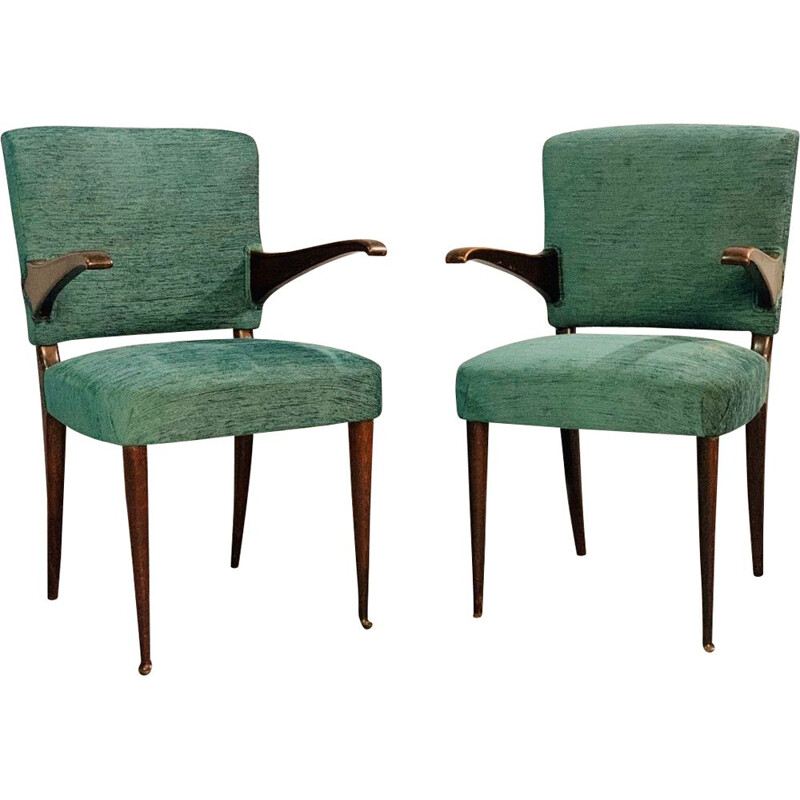 Pair Of Vintage Armchairs Vittorio Dassi 1950