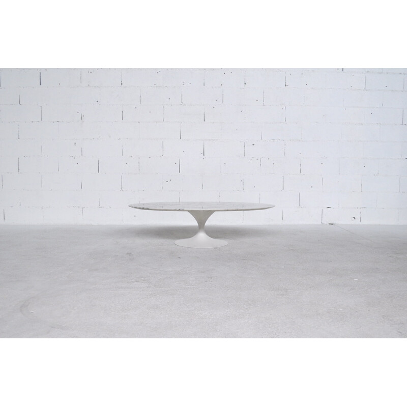 Knoll oval coffee table in white marble, Eero SAARINEN - 1966