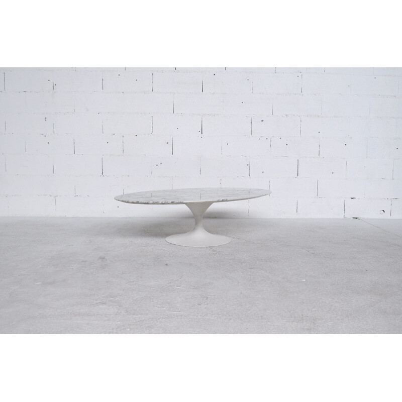 Knoll oval coffee table in white marble, Eero SAARINEN - 1966