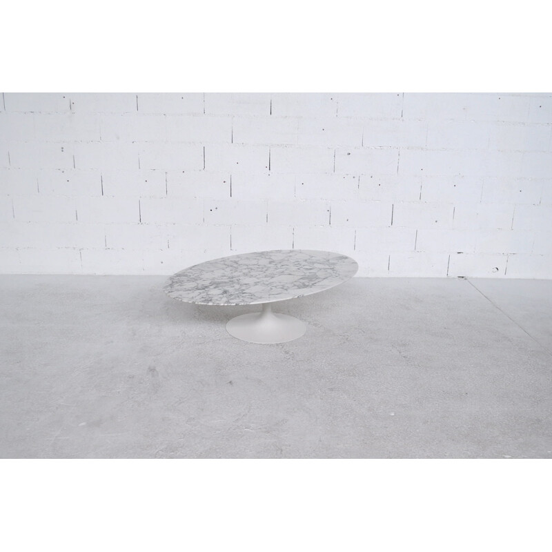 Knoll oval coffee table in white marble, Eero SAARINEN - 1966