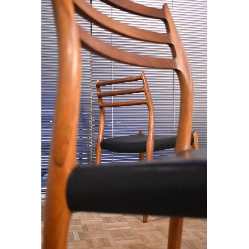 Set Of 4 vinttage  Teak Chairs Niels Moller Model 78