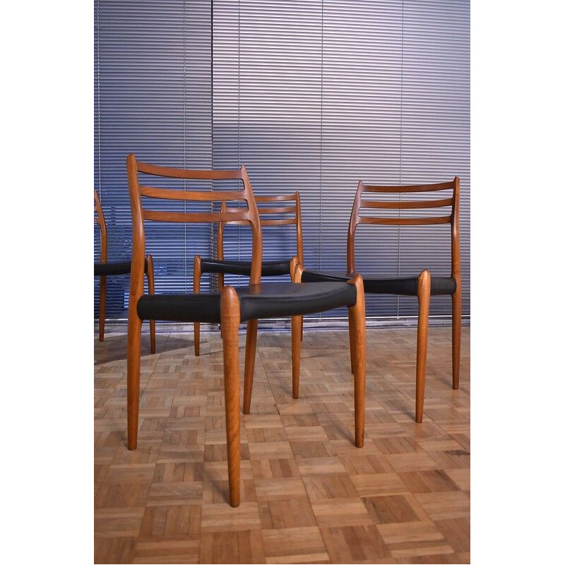 Set Of 4 vinttage  Teak Chairs Niels Moller Model 78