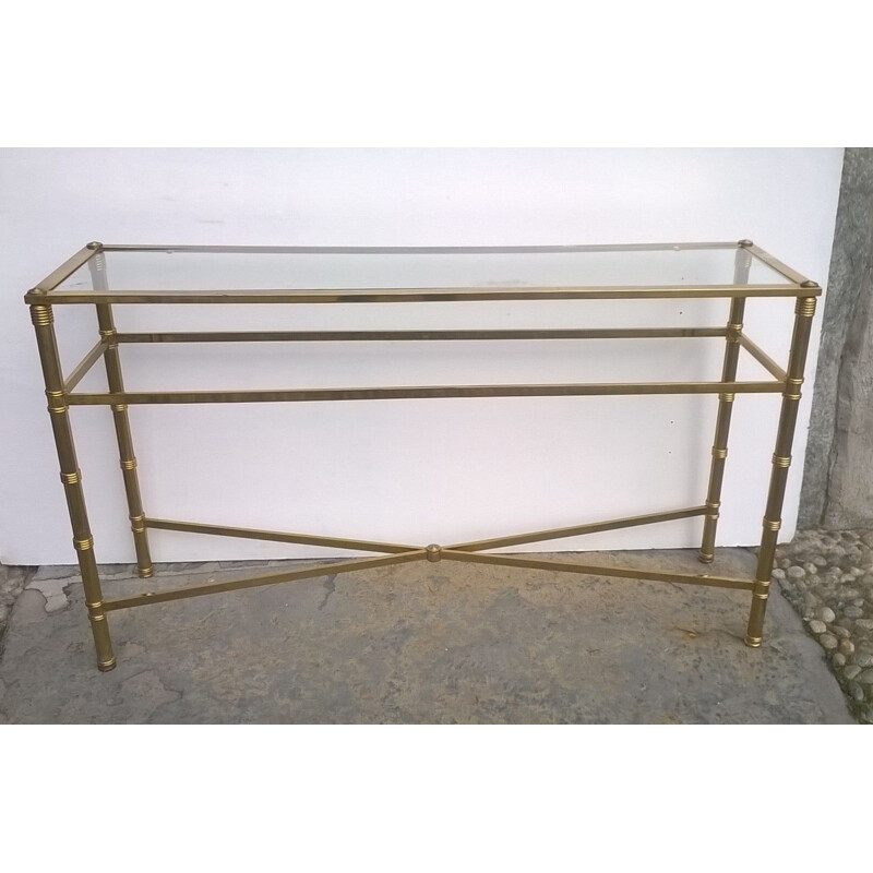 Vintage Console Brass Italian 1970s