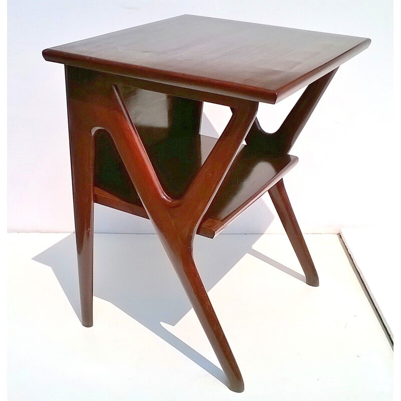 Vintage beech console table by Ico and Luisa Parisi for De Baggis, Italy 1951