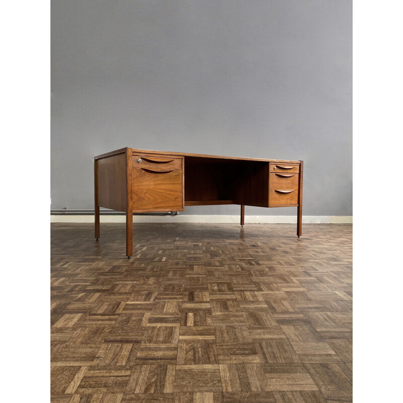 Vintage Walnut Executive Desk by Jens Risom 1960