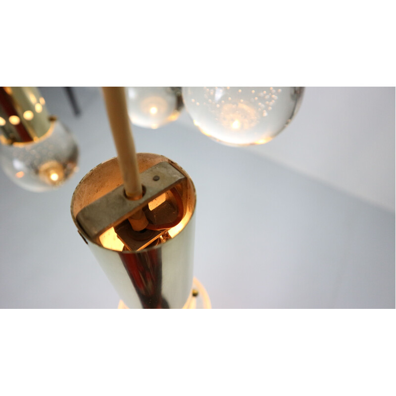 Vintage brass bubble lamp by Gino Sarfatti for Arteluce, Italy 1950