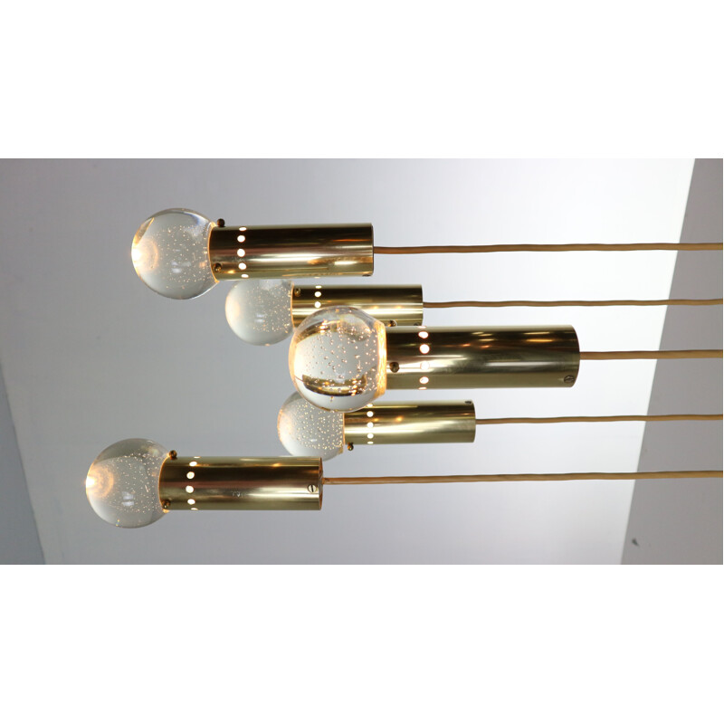 Vintage brass bubble lamp by Gino Sarfatti for Arteluce, Italy 1950