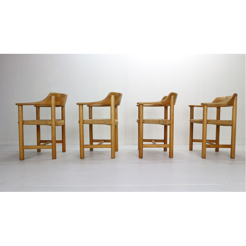 Ensemble de 4 chaises vintage Rainer Daumiller pour la scierie Hirtshals, Danemark 1970