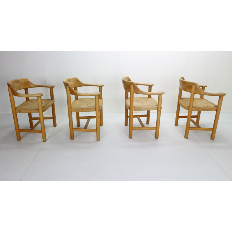 Ensemble de 4 chaises vintage Rainer Daumiller pour la scierie Hirtshals, Danemark 1970