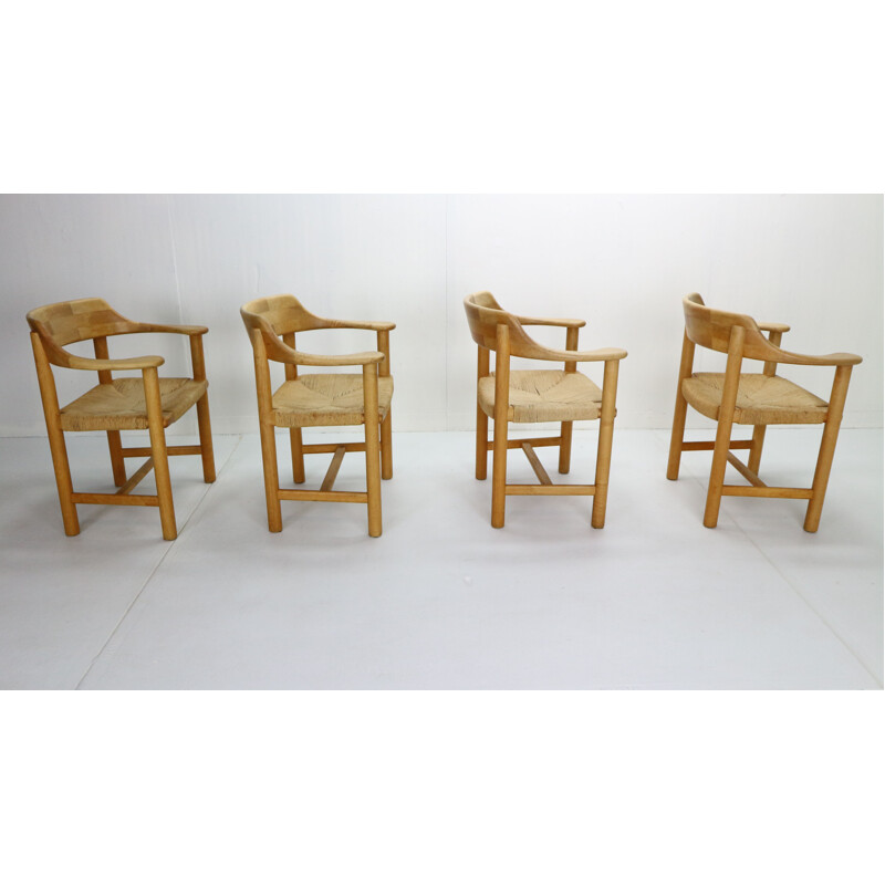 Set of 4 Vintage Dining Room Chairs Rainer Daumiller for Hirtshals Sawmill, Denmark 1970