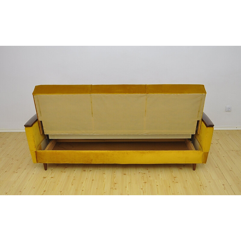 Mid-Century Velvet Sofa Daybed, 1960s