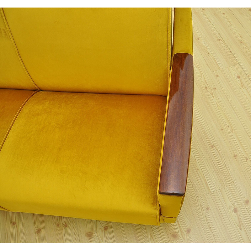 Mid-Century Velvet Sofa Daybed, 1960s