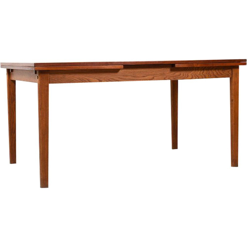 Vintage extendable Dining Table in Teak & Oak by FDB Old Børge Mogensen