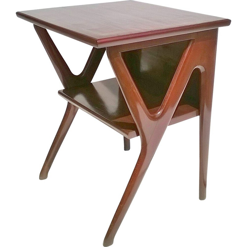 Table console vintage en hêtre par Ico et Luisa Parisi pour De Baggis, Italie 1951