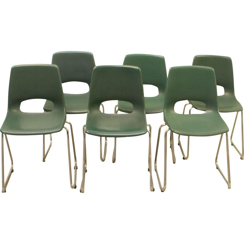 Ensemble de 6 chaises à repas vintage par Marko 1970