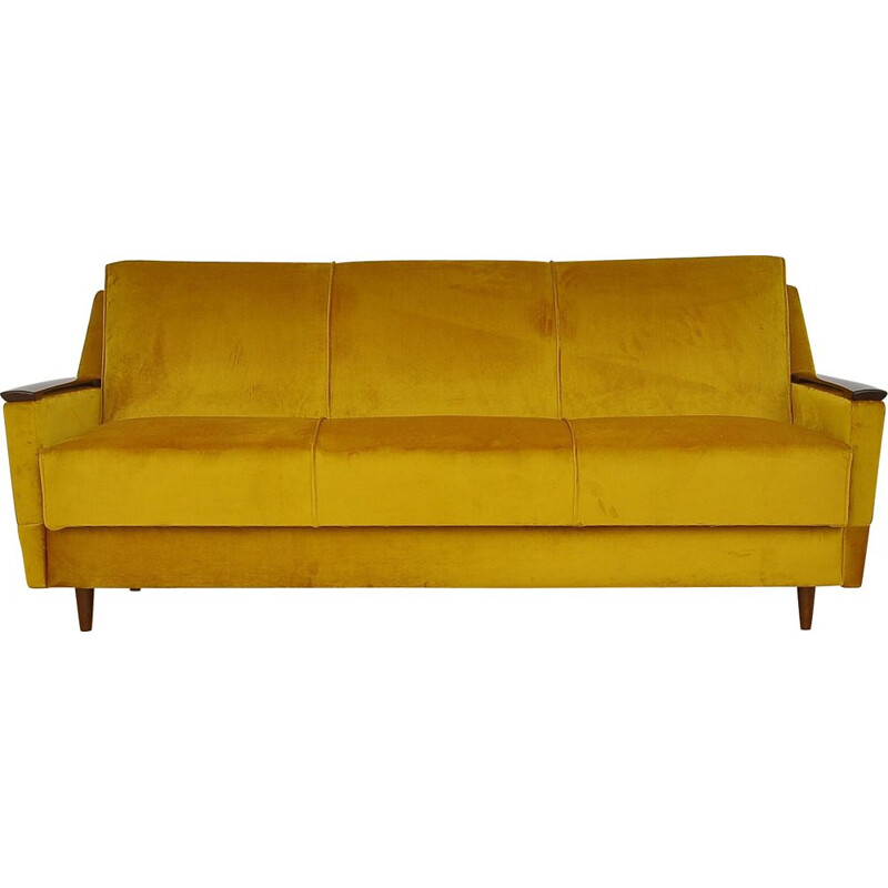 Mid-Century Velvet Sofa Daybed, 1960s