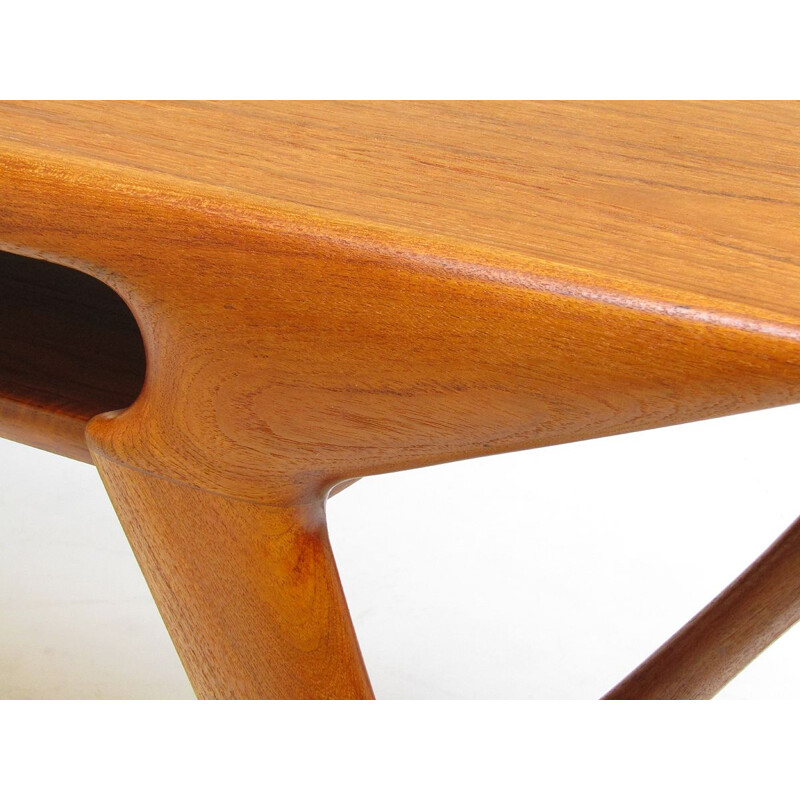 Vintage Sculpted Coffee Table By Johannes Andersen Danish 1960s