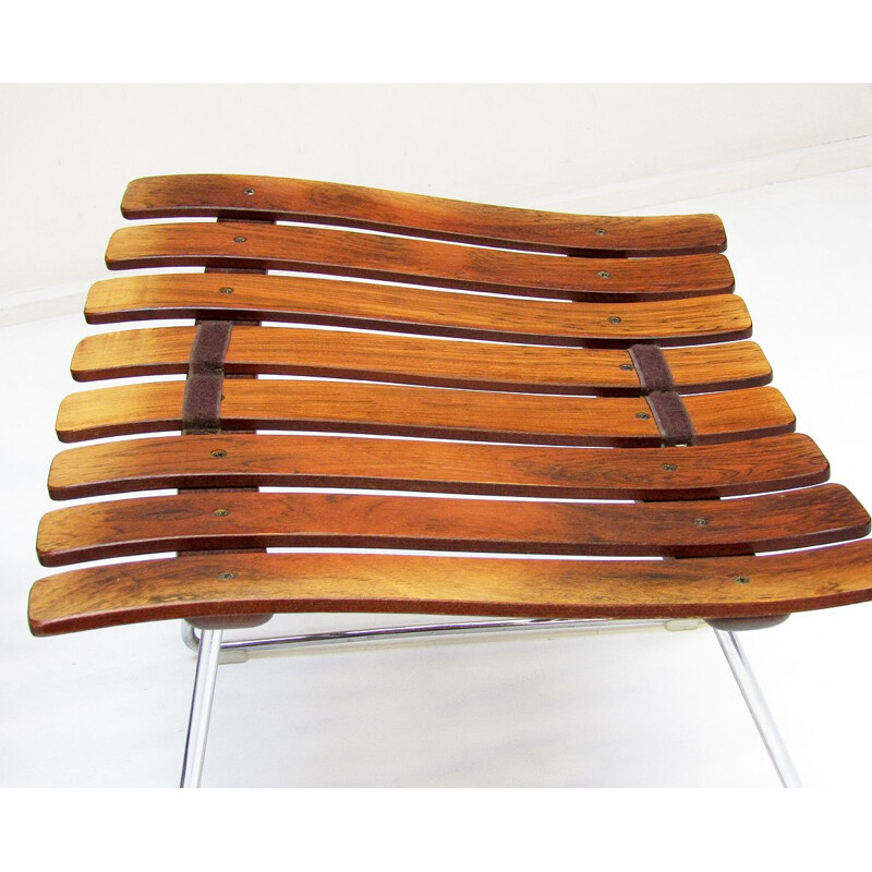 Scandia" cadeira e banco de pés de Hans Brattrud 1960