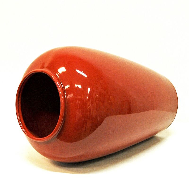 Vintage Red Vase by Scheurich , W. Germany 1970s
