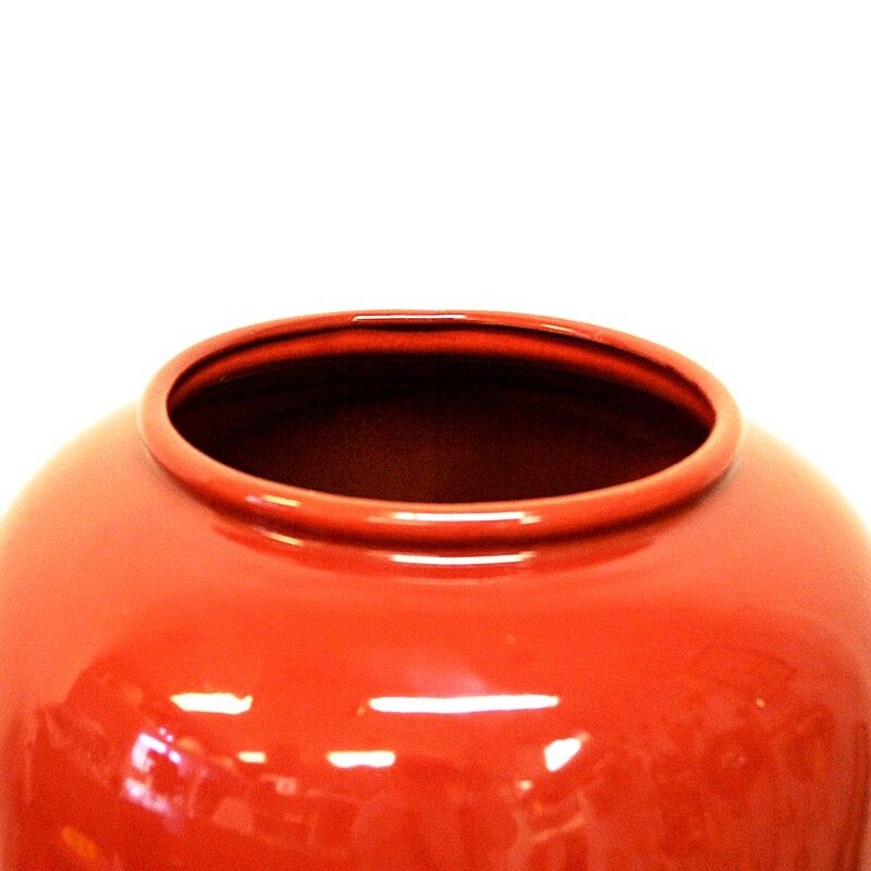 Vintage Red Vase by Scheurich , W. Germany 1970s
