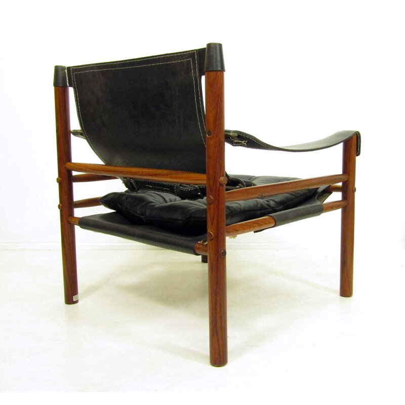 Vintage Rosewood 'Sirocco' Safari Chair By Arne Norell 1960s