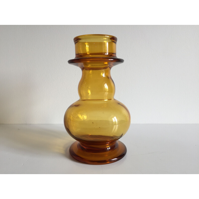 Vasa Vintage Moulded Glass Orange