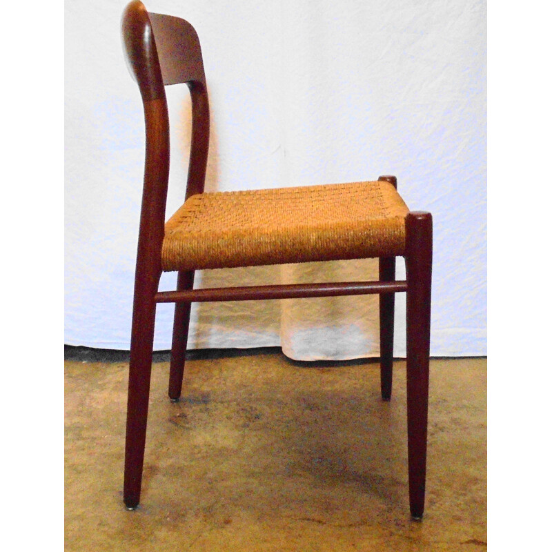 Vintage Niels O.Moller Teak  Chair model 75 Danish 1950