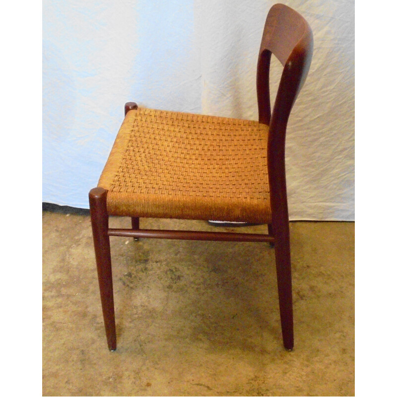 Vintage Niels O.Moller Teak  Chair model 75 Danish 1950
