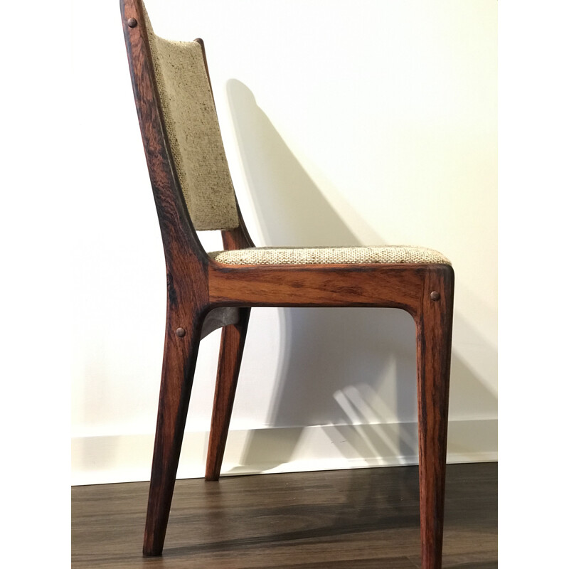 Set of 6 Vintage Chairs Rosewood Johannes Andersen for Uldum Møbelfabrik Danish Brazilian