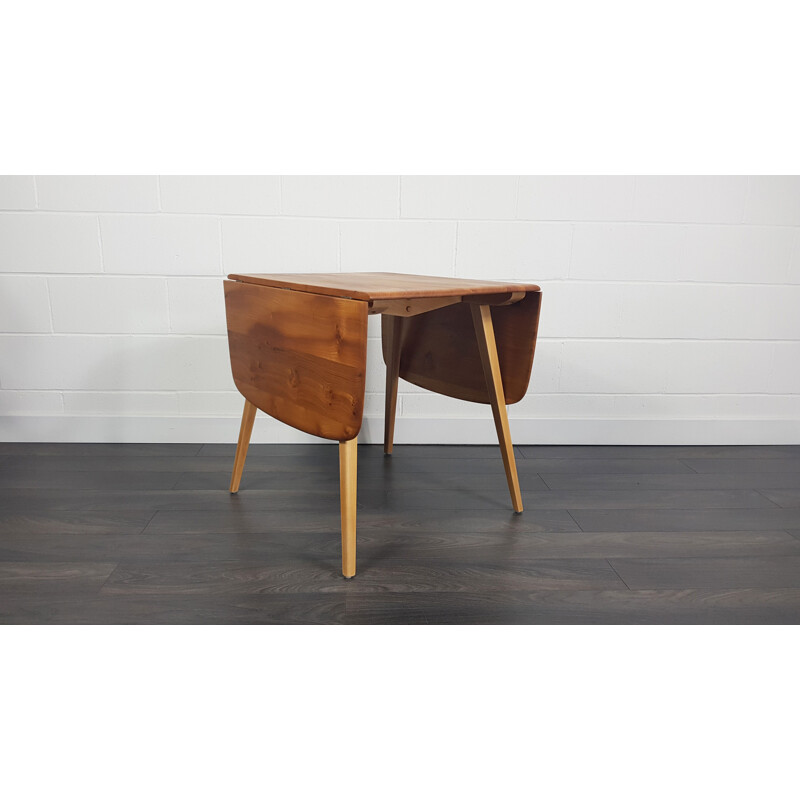 Vintage  Dining Table Square Drop Leaf Ercol, 1960s