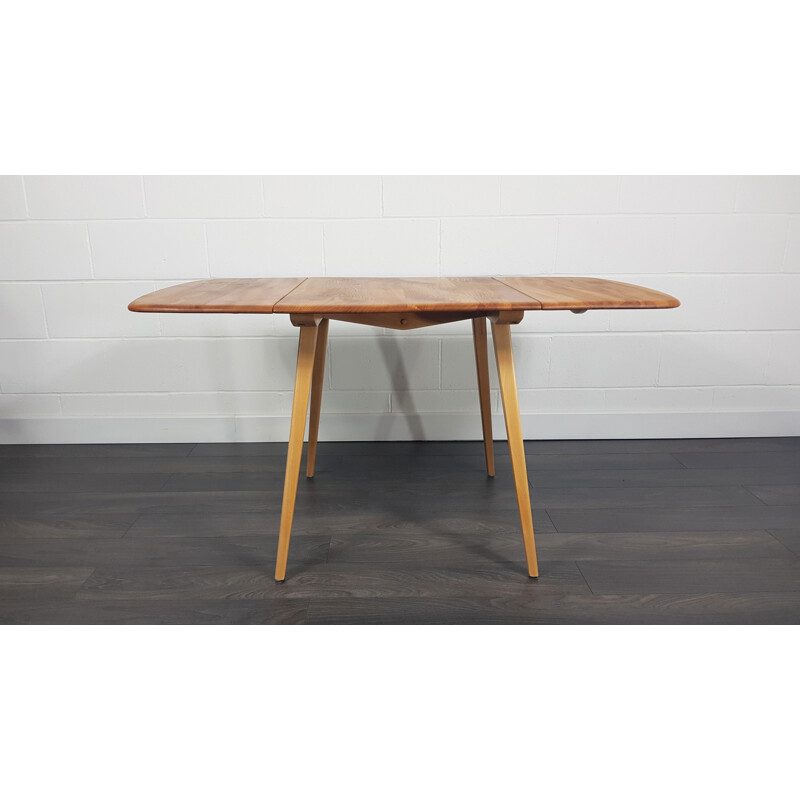 Vintage  Dining Table Square Drop Leaf Ercol, 1960s