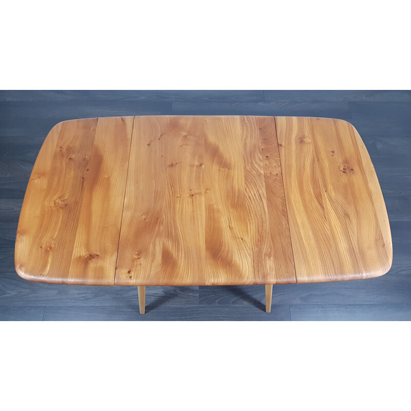 Vintage  Dining Table Square Drop Leaf Ercol, 1960s