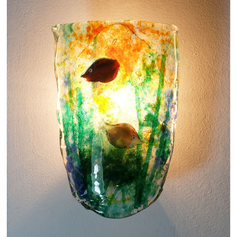 "Aquarium" wall lamp in Murano glass - 1960