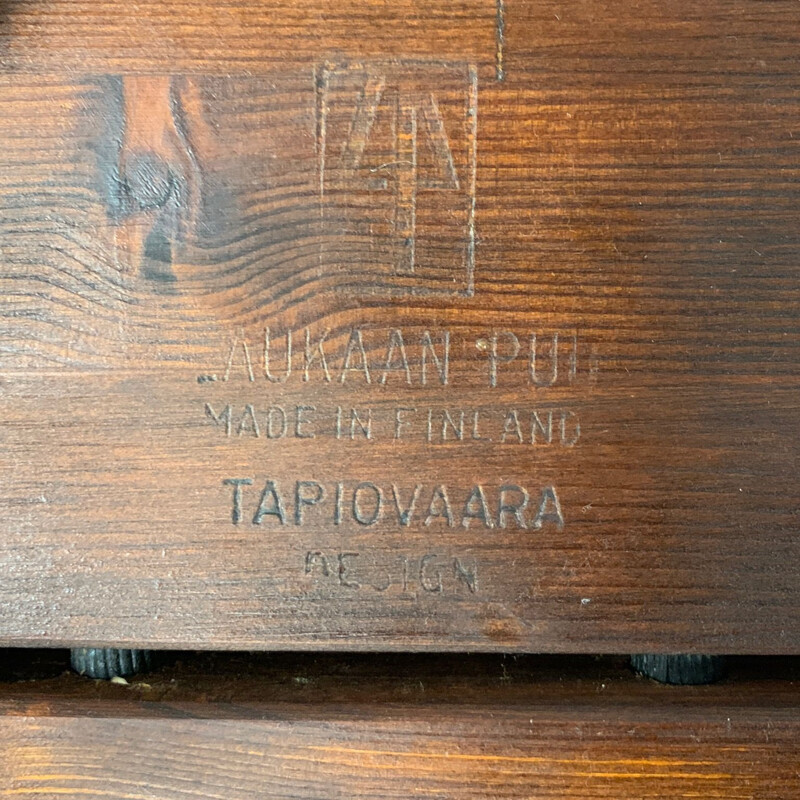 Banc de table et 4 chaises Vintage Pirkka Dining Ilmari Tapiovaara Laukaan Puu, 1950