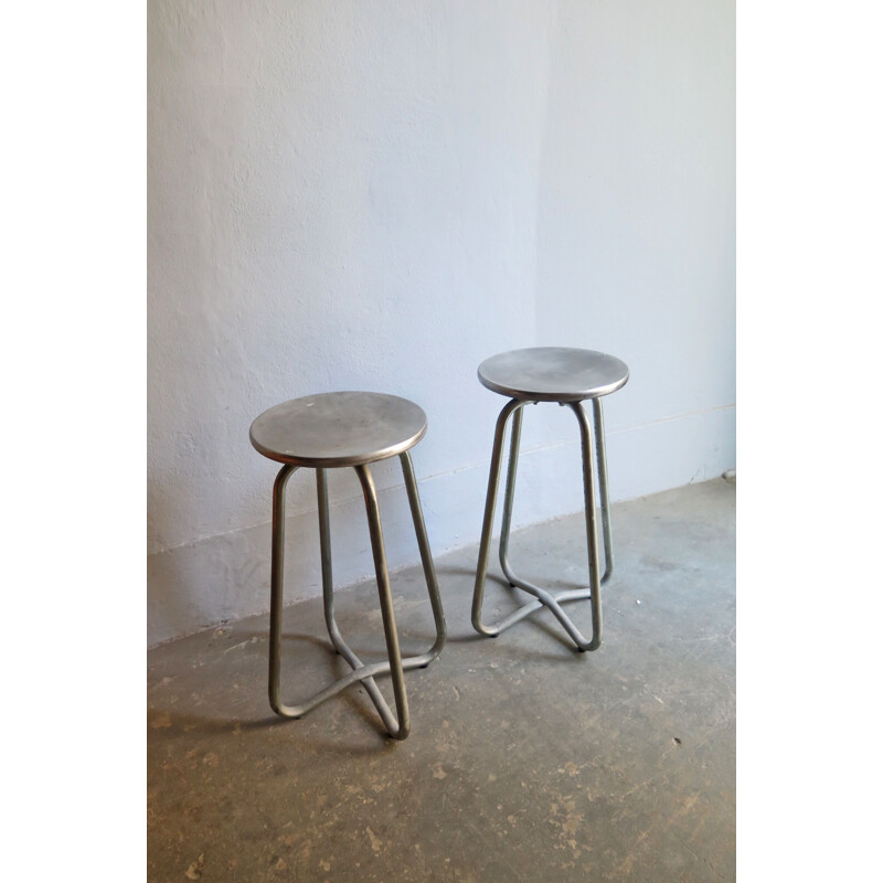 Pair of high vintage stools, 1970