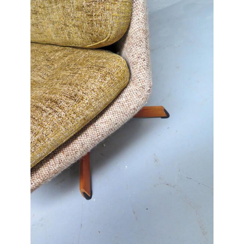 Vintage Danish swivel chaise longue, 1970