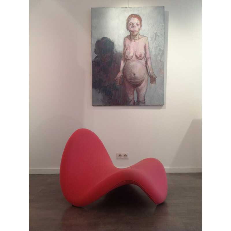 Pink "Tongue" low chair, Pierre Paulin - 1960s