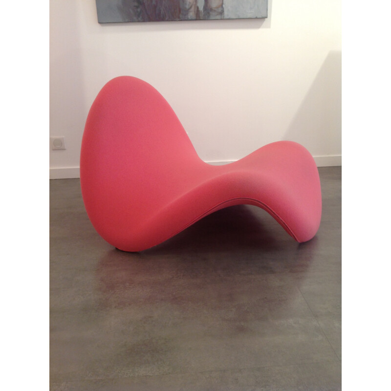 Pink "Tongue" low chair, Pierre Paulin - 1960s