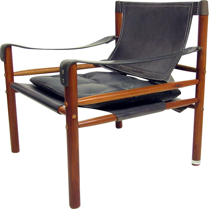 Chaise Safari vintage "Sirocco" palissandre par Arne Norell, 1960