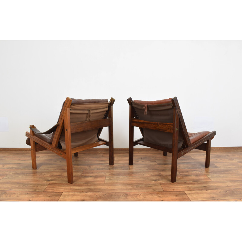 Pair of Mid-Century Norwegian Lounge Chairs by Torbjørn Afdal for Bruksbo, 1960s