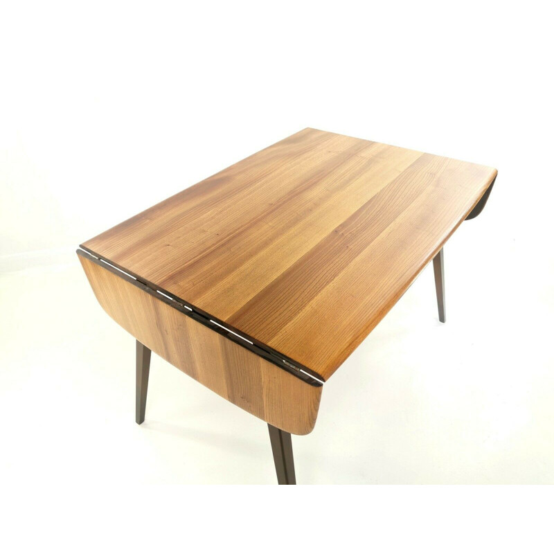 Mid Century Ercol Beech & Elm Drop Leaf Dining Table