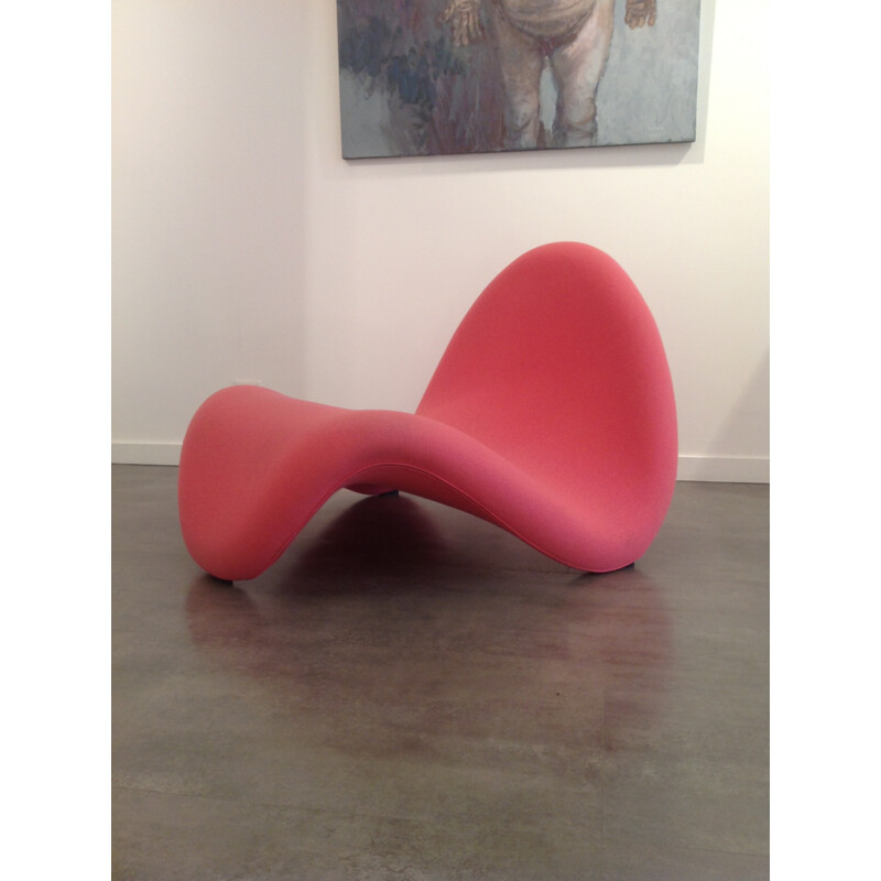 Pink "Tongue" low chair, Pierre Paulin - 1960s