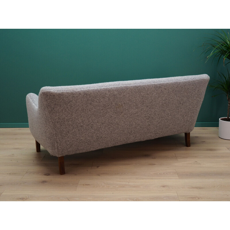 Vintage grey sofa in woolen fabric, 1960