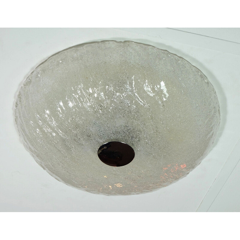 Ceiling and wall light in glass - 1970s