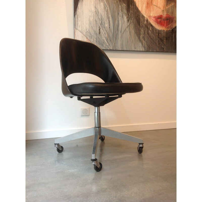 Office chair "Conference" leather, Eero Saarinen - 1960s